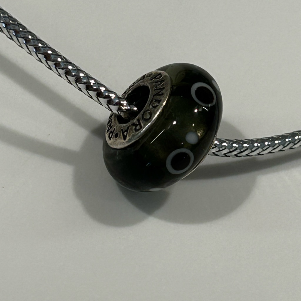 Purple Bubbles Murano Glass And Sterling Pandora Bead Charm 19$